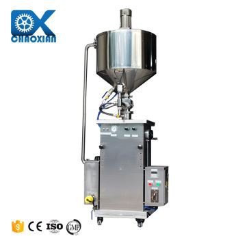 Halvautomatisk   dobbelt   stempel   pneumatisk   pasta   salve   påfyldning   maskine